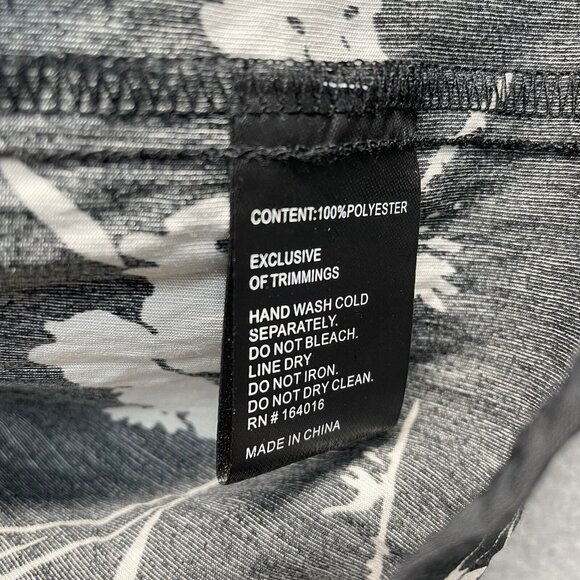 Calessa Embroidered Floral Top Womens Medium Black Colorblock Tunic - Picture 10 of 12